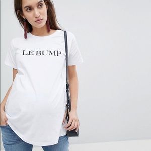 ASOS DESIGN Maternity T-shirt - Le Bump Print